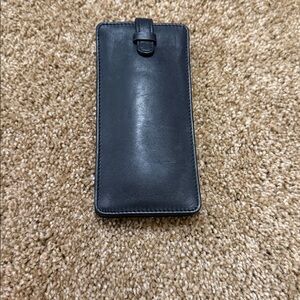 Black Leather Coach eye glass case